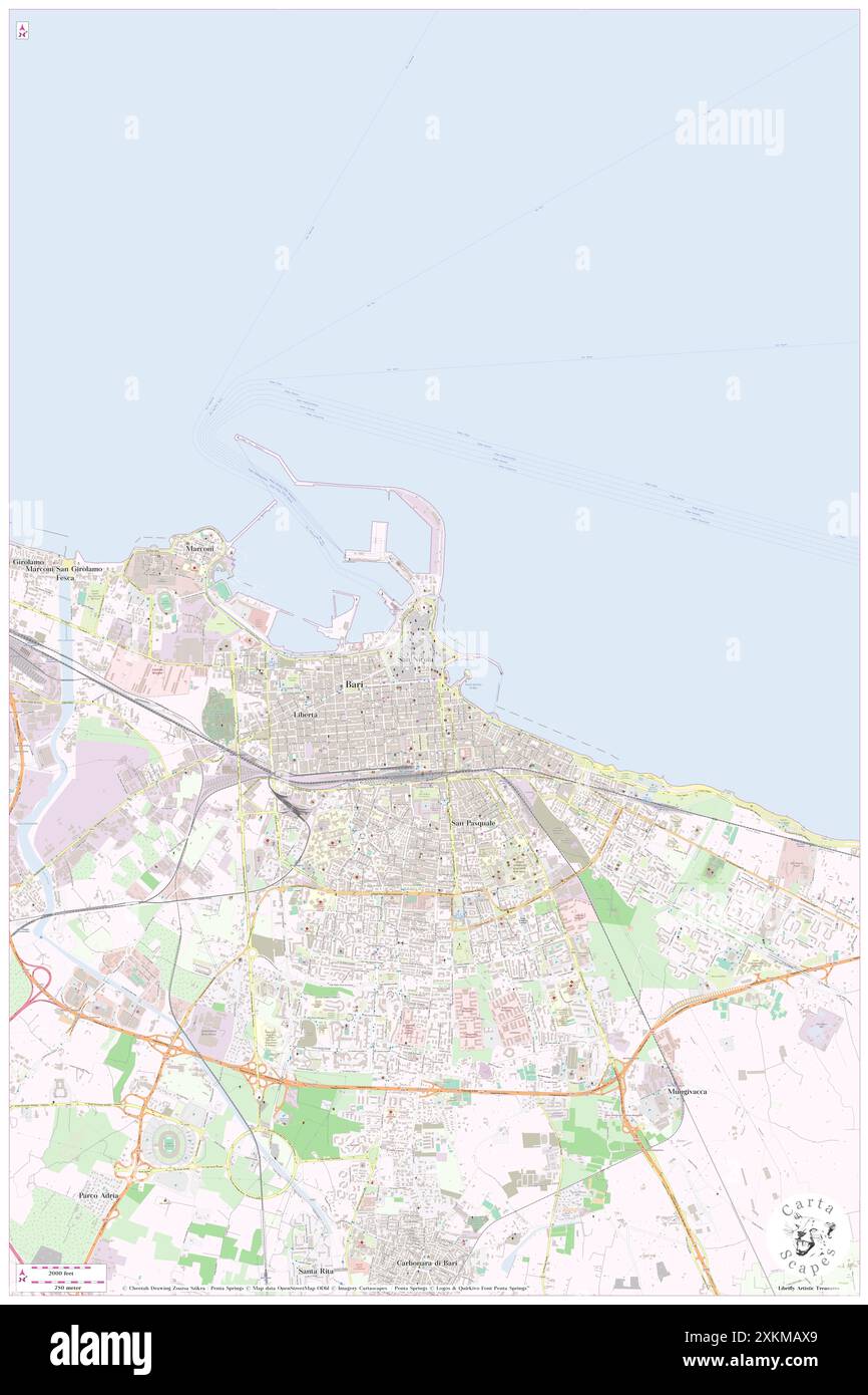 Chiesa Cattolica Parrochiale S. Anna, Bari, IT, Italia, Puglia, N 41 7' 43'', N 16 52' 17'', MAP, Cartascapes Map pubblicata nel 2024. Esplora Cartascapes, una mappa che rivela i diversi paesaggi, culture ed ecosistemi della Terra. Viaggia attraverso il tempo e lo spazio, scoprendo l'interconnessione del passato, del presente e del futuro del nostro pianeta. Foto Stock