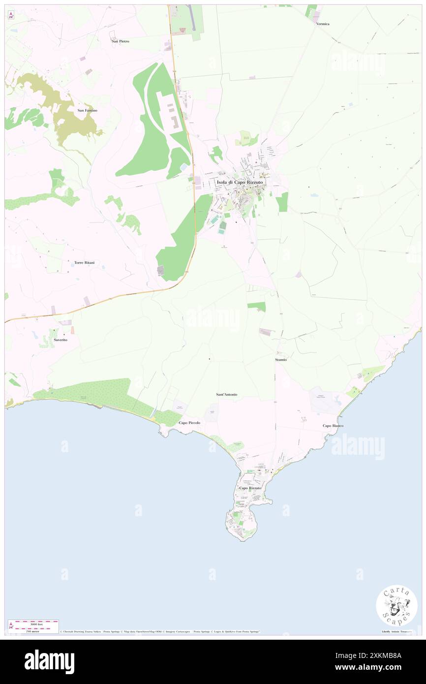 Anastasi i, Provincia di Crotone, IT, Italia, Calabria, N 38 56' 2'', N 17 5' 12'', MAP, Cartascapes Map pubblicata nel 2024. Esplora Cartascapes, una mappa che rivela i diversi paesaggi, culture ed ecosistemi della Terra. Viaggia attraverso il tempo e lo spazio, scoprendo l'interconnessione del passato, del presente e del futuro del nostro pianeta. Foto Stock