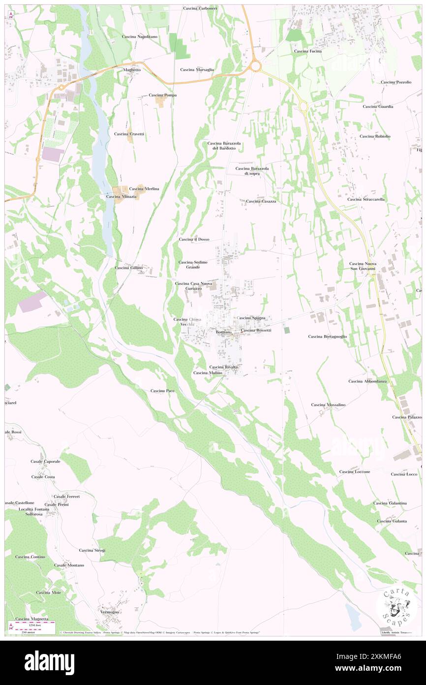 Borriana, Provincia di biella, IT, Italia, Piemonte, N 45 30' 22'', N 8 2' 19'', MAP, Cartascapes Map pubblicata nel 2024. Esplora Cartascapes, una mappa che rivela i diversi paesaggi, culture ed ecosistemi della Terra. Viaggia attraverso il tempo e lo spazio, scoprendo l'interconnessione del passato, del presente e del futuro del nostro pianeta. Foto Stock