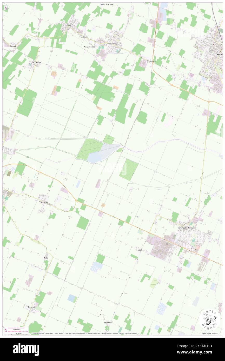 Canale Torbido, IT, Italia, Emilia-Romagna, N 44 40' 59'', N 11 5' 59'', mappa, Cartascapes Mappa pubblicata nel 2024. Esplora Cartascapes, una mappa che rivela i diversi paesaggi, culture ed ecosistemi della Terra. Viaggia attraverso il tempo e lo spazio, scoprendo l'interconnessione del passato, del presente e del futuro del nostro pianeta. Foto Stock