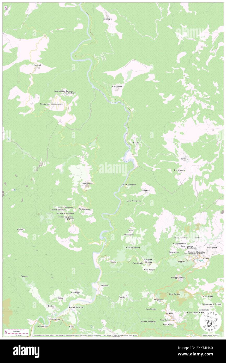 Luga, IT, Italia, Liguria, N 44 34' 28'', N 9 24' 49'', mappa, Cartascapes Mappa pubblicata nel 2024. Esplora Cartascapes, una mappa che rivela i diversi paesaggi, culture ed ecosistemi della Terra. Viaggia attraverso il tempo e lo spazio, scoprendo l'interconnessione del passato, del presente e del futuro del nostro pianeta. Foto Stock