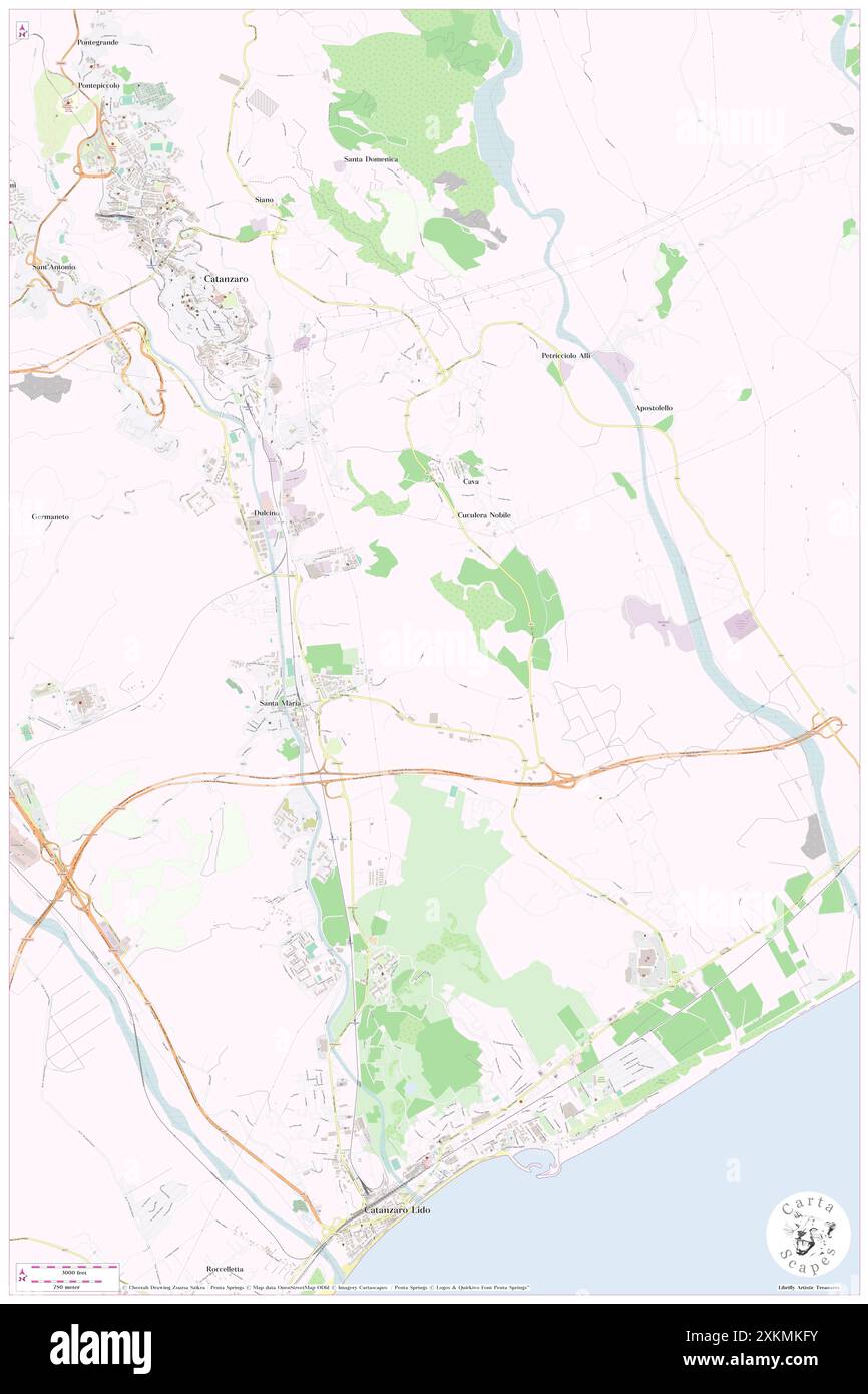 Guglia, Provincia di Catanzaro, IT, Italia, Calabria, N 38 52' 23'', N 16 37' 14'', MAP, Cartascapes Map pubblicata nel 2024. Esplora Cartascapes, una mappa che rivela i diversi paesaggi, culture ed ecosistemi della Terra. Viaggia attraverso il tempo e lo spazio, scoprendo l'interconnessione del passato, del presente e del futuro del nostro pianeta. Foto Stock