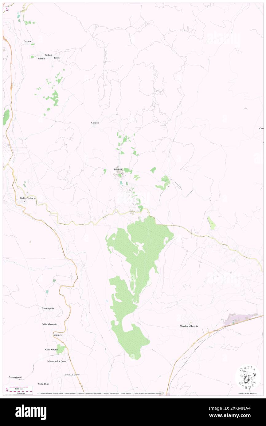 Chiuselle, Provincia di Isernia, IT, Italia, Molise, N 41 35' 54'', N 14 8' 43'', MAP, Cartascapes Map pubblicata nel 2024. Esplora Cartascapes, una mappa che rivela i diversi paesaggi, culture ed ecosistemi della Terra. Viaggia attraverso il tempo e lo spazio, scoprendo l'interconnessione del passato, del presente e del futuro del nostro pianeta. Foto Stock