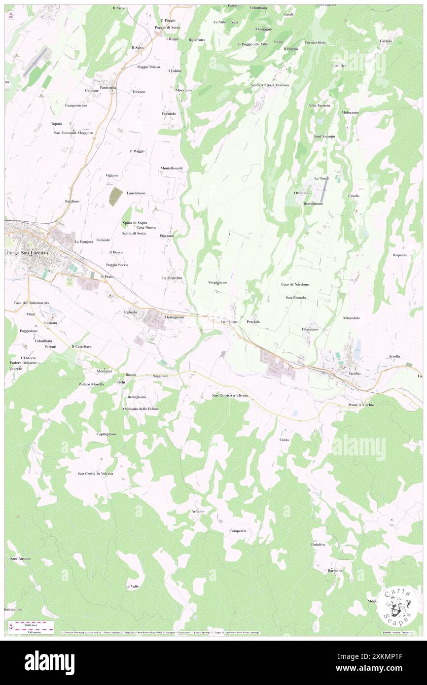 Le Balze, Provincia di Firenze, IT, Italia, Toscana, N 43 56' 32'', N 11 25' 52'', MAP, Cartascapes Map pubblicata nel 2024. Esplora Cartascapes, una mappa che rivela i diversi paesaggi, culture ed ecosistemi della Terra. Viaggia attraverso il tempo e lo spazio, scoprendo l'interconnessione del passato, del presente e del futuro del nostro pianeta. Foto Stock