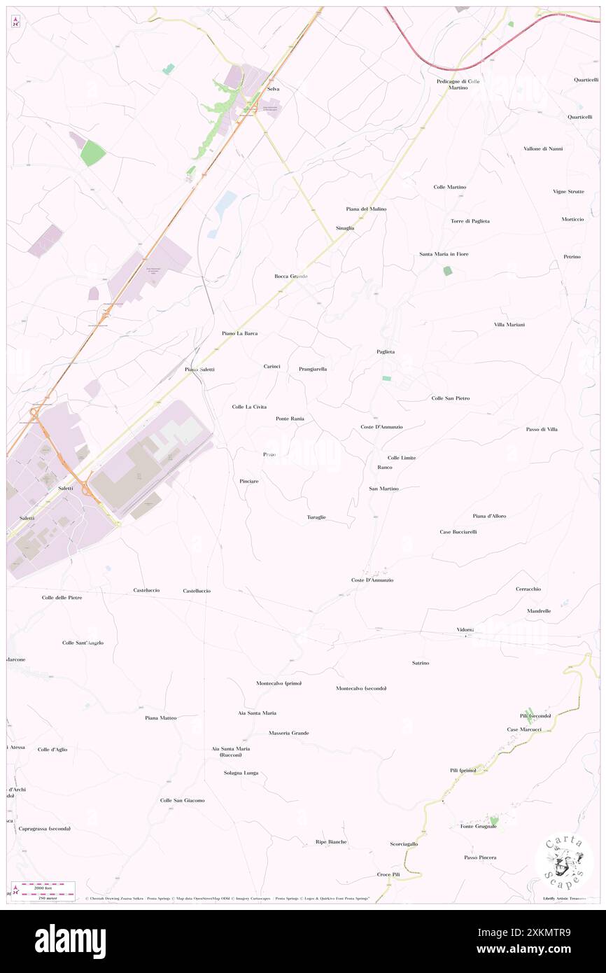 San Martino, Provincia di Chieti, IT, Italia, Abruzzo, N 42 8' 59'', N 14 28' 59'', MAP, Cartascapes Map pubblicata nel 2024. Esplora Cartascapes, una mappa che rivela i diversi paesaggi, culture ed ecosistemi della Terra. Viaggia attraverso il tempo e lo spazio, scoprendo l'interconnessione del passato, del presente e del futuro del nostro pianeta. Foto Stock