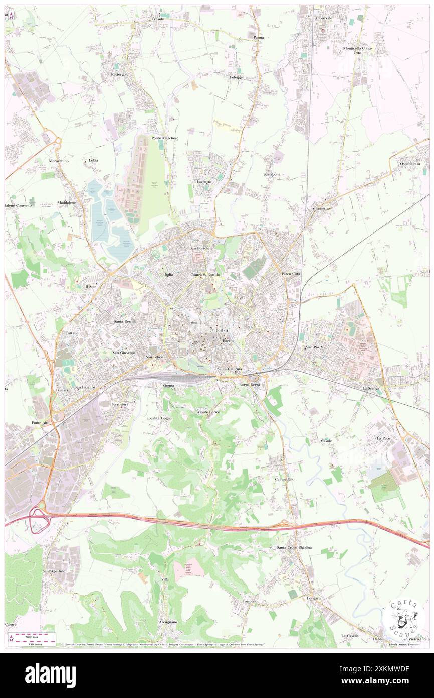 Palazzo da Monte Migliorini, Provincia di Vicenza, IT, Italia, Veneto, N 45 32' 57'', N 11 32' 50'', MAP, Cartascapes Map pubblicata nel 2024. Esplora Cartascapes, una mappa che rivela i diversi paesaggi, culture ed ecosistemi della Terra. Viaggia attraverso il tempo e lo spazio, scoprendo l'interconnessione del passato, del presente e del futuro del nostro pianeta. Foto Stock