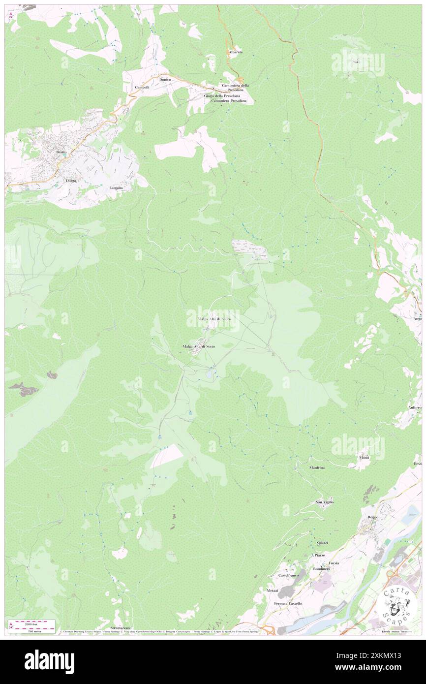 Malga alta di sopra, Provincia di Bergamo, IT, Italia, Lombardia, N 45 53' 26'', N 10 5' 41'', MAP, Cartascapes Map pubblicata nel 2024. Esplora Cartascapes, una mappa che rivela i diversi paesaggi, culture ed ecosistemi della Terra. Viaggia attraverso il tempo e lo spazio, scoprendo l'interconnessione del passato, del presente e del futuro del nostro pianeta. Foto Stock