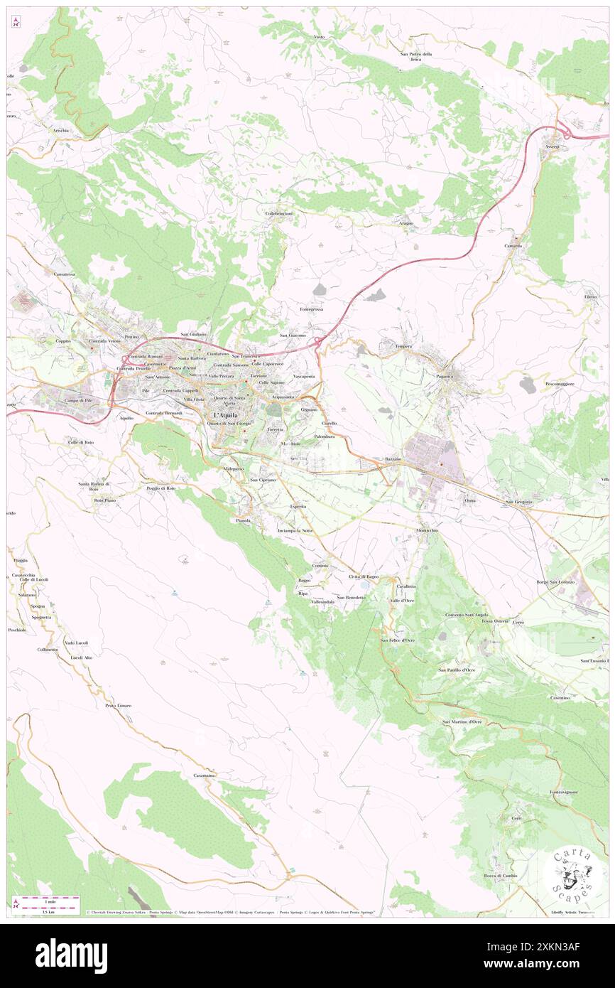 Sant'Elia, Provincia di Ancona, IT, Italia, le Marche, N 43 25' 7'', N 13 2' 21''', MAP, Cartascapes Map pubblicata nel 2024. Esplora Cartascapes, una mappa che rivela i diversi paesaggi, culture ed ecosistemi della Terra. Viaggia attraverso il tempo e lo spazio, scoprendo l'interconnessione del passato, del presente e del futuro del nostro pianeta. Foto Stock