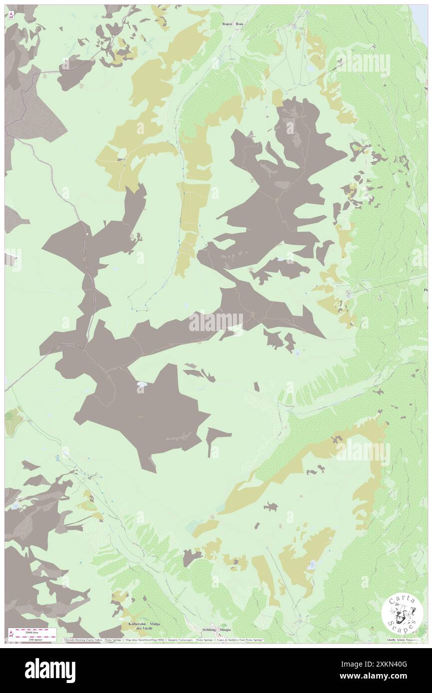 Dosso Nero, Bolzano, IT, Italia, Trentino-alto Adige, N 46 45' 21'', N 10 28' 23'', mappa, Cartascapes Map pubblicata nel 2024. Esplora Cartascapes, una mappa che rivela i diversi paesaggi, culture ed ecosistemi della Terra. Viaggia attraverso il tempo e lo spazio, scoprendo l'interconnessione del passato, del presente e del futuro del nostro pianeta. Foto Stock