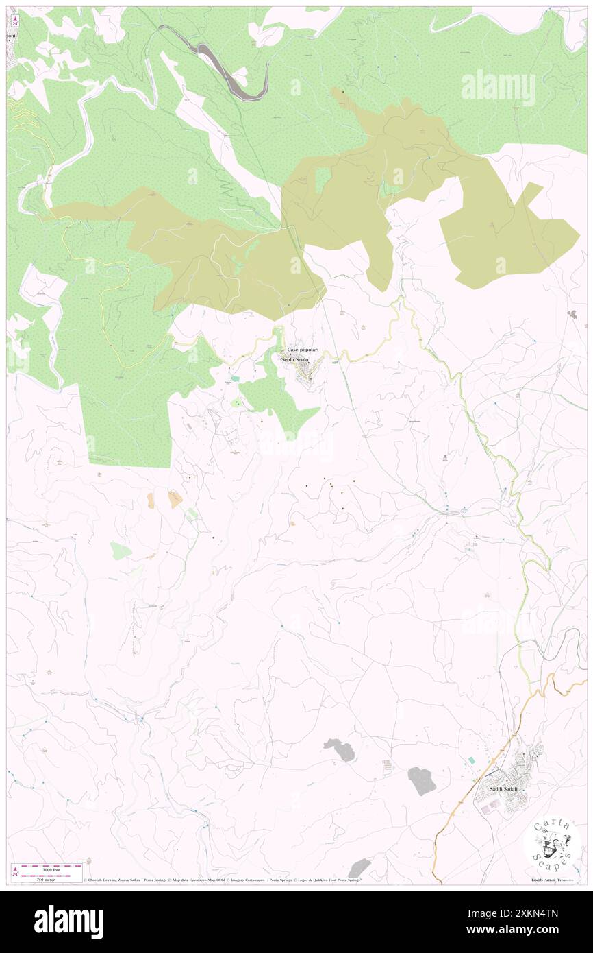 Riu Medai, IT, Italia, Sardegna, N 39 51' 31'', N 9 14' 9'', mappa, Cartascapes Mappa pubblicata nel 2024. Esplora Cartascapes, una mappa che rivela i diversi paesaggi, culture ed ecosistemi della Terra. Viaggia attraverso il tempo e lo spazio, scoprendo l'interconnessione del passato, del presente e del futuro del nostro pianeta. Foto Stock