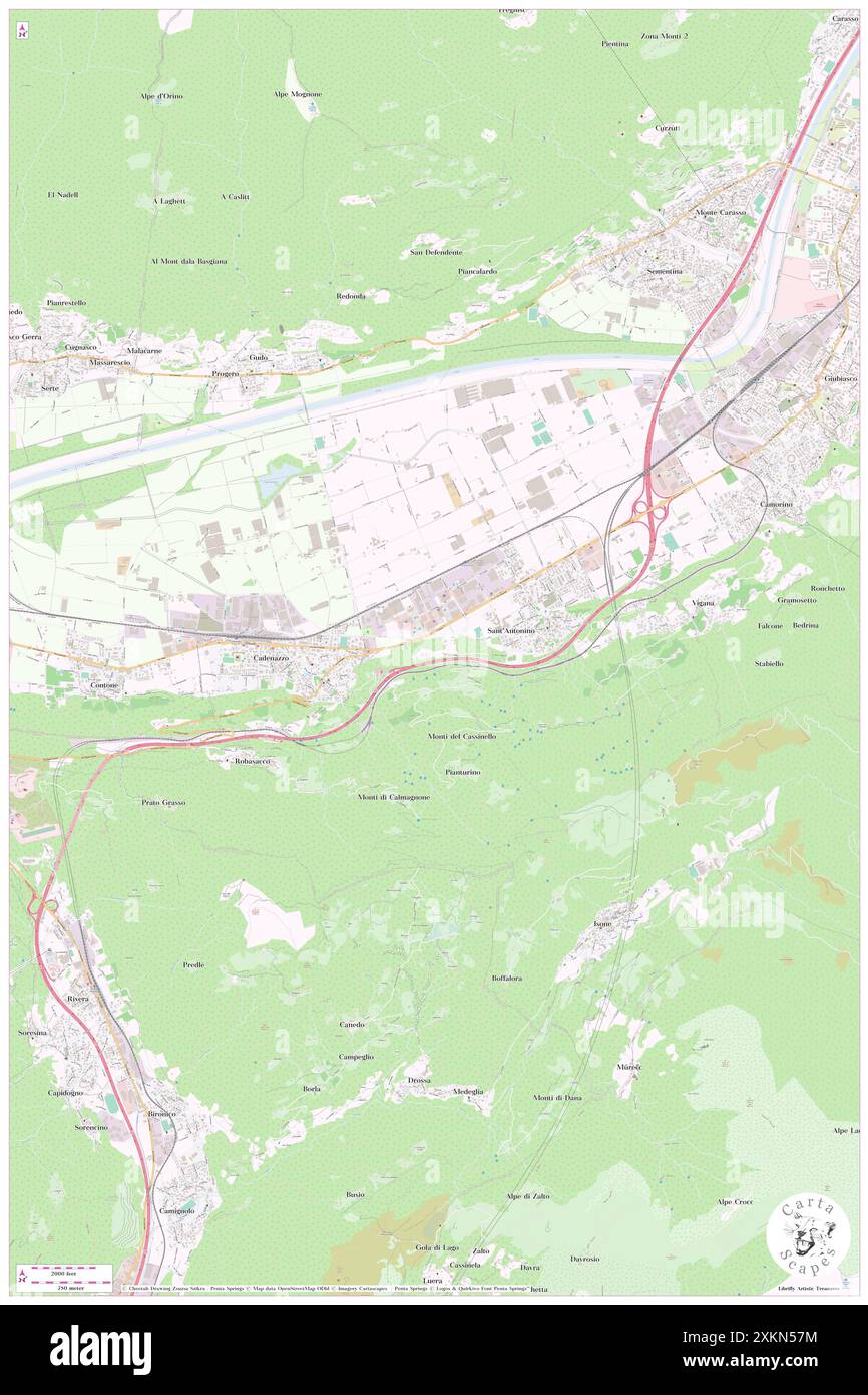 Sant'Antonino, Provincia di Vercelli, IT, Italia, Piemonte, N 45 15' 6'', N 8 2' 54'', MAP, Cartascapes Map pubblicata nel 2024. Esplora Cartascapes, una mappa che rivela i diversi paesaggi, culture ed ecosistemi della Terra. Viaggia attraverso il tempo e lo spazio, scoprendo l'interconnessione del passato, del presente e del futuro del nostro pianeta. Foto Stock