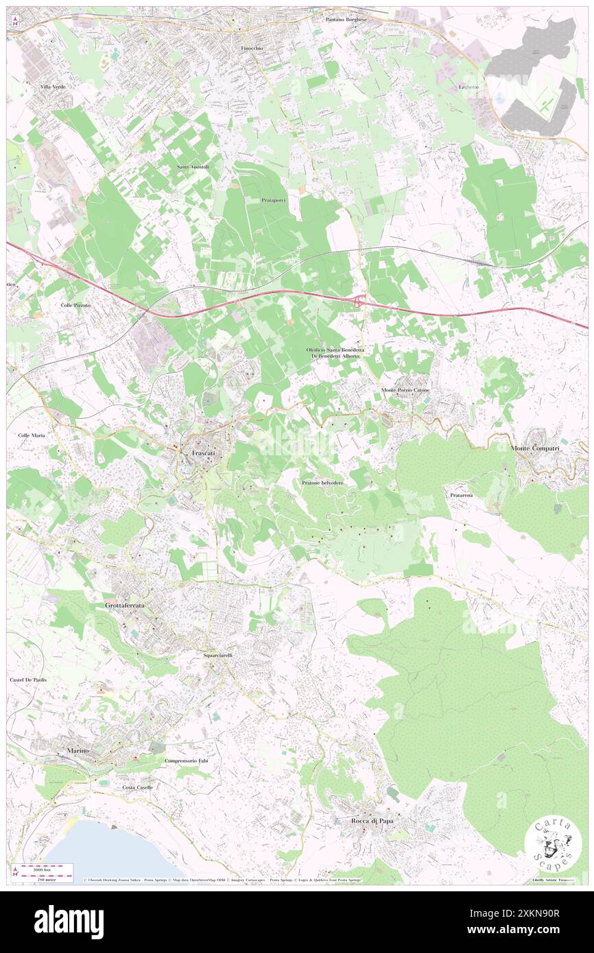 Villa Mondragone, Città metropolitana di Roma capitale, IT, Italia, Lazio, N 41 48' 33'', N 12 41' 47'', mappa, Cartascapes Mappa pubblicata nel 2024. Esplora Cartascapes, una mappa che rivela i diversi paesaggi, culture ed ecosistemi della Terra. Viaggia attraverso il tempo e lo spazio, scoprendo l'interconnessione del passato, del presente e del futuro del nostro pianeta. Foto Stock