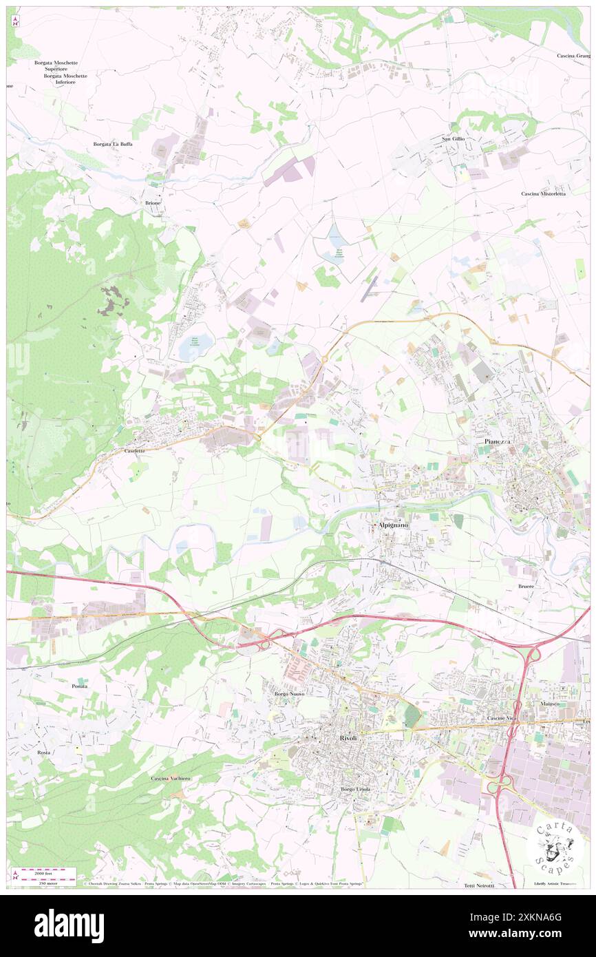 Pascolo, Torino, IT, Italia, Piemonte, N 45 6' 18''', N 7 30' 32'', MAP, Cartascapes Map pubblicata nel 2024. Esplora Cartascapes, una mappa che rivela i diversi paesaggi, culture ed ecosistemi della Terra. Viaggia attraverso il tempo e lo spazio, scoprendo l'interconnessione del passato, del presente e del futuro del nostro pianeta. Foto Stock