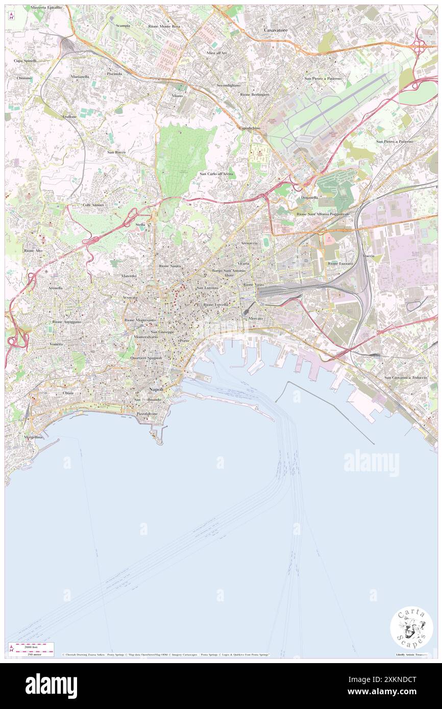 H2C Napoli, Napoli, IT, Italia, Campania, N 40 50' 45'', N 14 15' 50'', MAP, Cartascapes Map pubblicata nel 2024. Esplora Cartascapes, una mappa che rivela i diversi paesaggi, culture ed ecosistemi della Terra. Viaggia attraverso il tempo e lo spazio, scoprendo l'interconnessione del passato, del presente e del futuro del nostro pianeta. Foto Stock