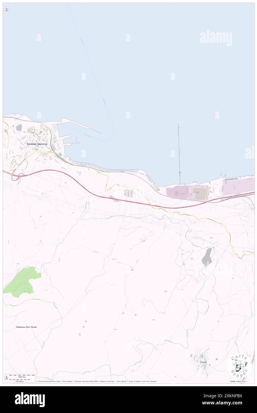 Centrale idroelettrica, Palermo, IT, Italia, Sicilia, N 37 58' 5'', N 13 43' 56'', MAP, Cartascapes Map pubblicata nel 2024. Esplora Cartascapes, una mappa che rivela i diversi paesaggi, culture ed ecosistemi della Terra. Viaggia attraverso il tempo e lo spazio, scoprendo l'interconnessione del passato, del presente e del futuro del nostro pianeta. Foto Stock