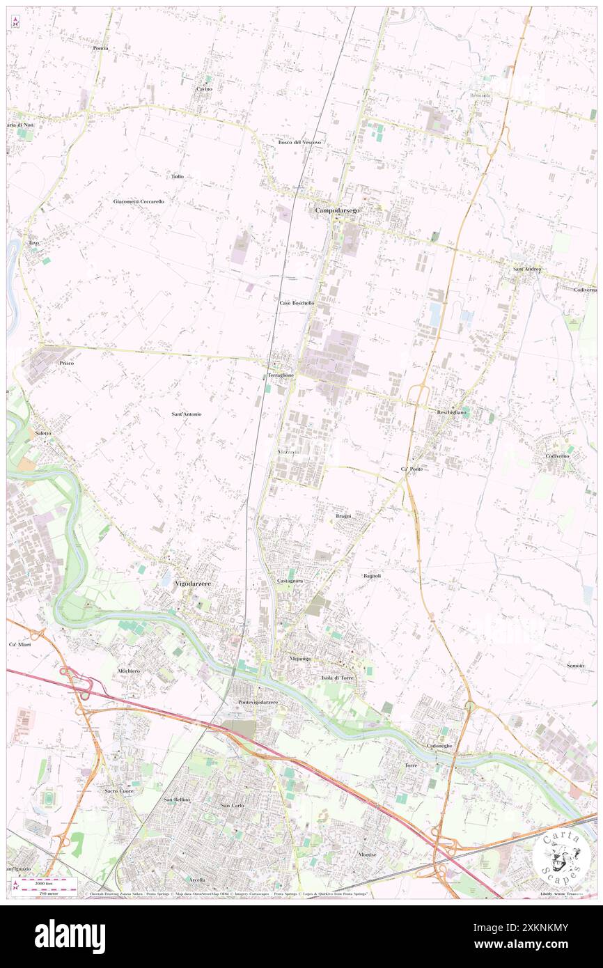 Rettore (Mezzavia), Provincia di Padova, IT, Italia, Veneto, N 45 28' 25'', N 11 54' 5'', MAP, Cartascapes Map pubblicata nel 2024. Esplora Cartascapes, una mappa che rivela i diversi paesaggi, culture ed ecosistemi della Terra. Viaggia attraverso il tempo e lo spazio, scoprendo l'interconnessione del passato, del presente e del futuro del nostro pianeta. Foto Stock