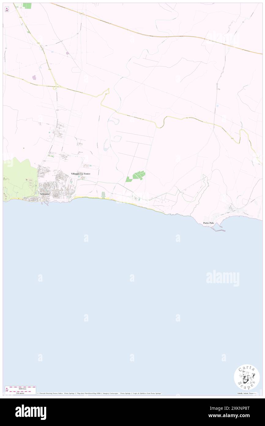 Hotel Paradise Beach Resort, Trapani, IT, Italia, Sicilia, N 37 34' 56'', N 12 52' 28'', MAP, Cartascapes Map pubblicata nel 2024. Esplora Cartascapes, una mappa che rivela i diversi paesaggi, culture ed ecosistemi della Terra. Viaggia attraverso il tempo e lo spazio, scoprendo l'interconnessione del passato, del presente e del futuro del nostro pianeta. Foto Stock