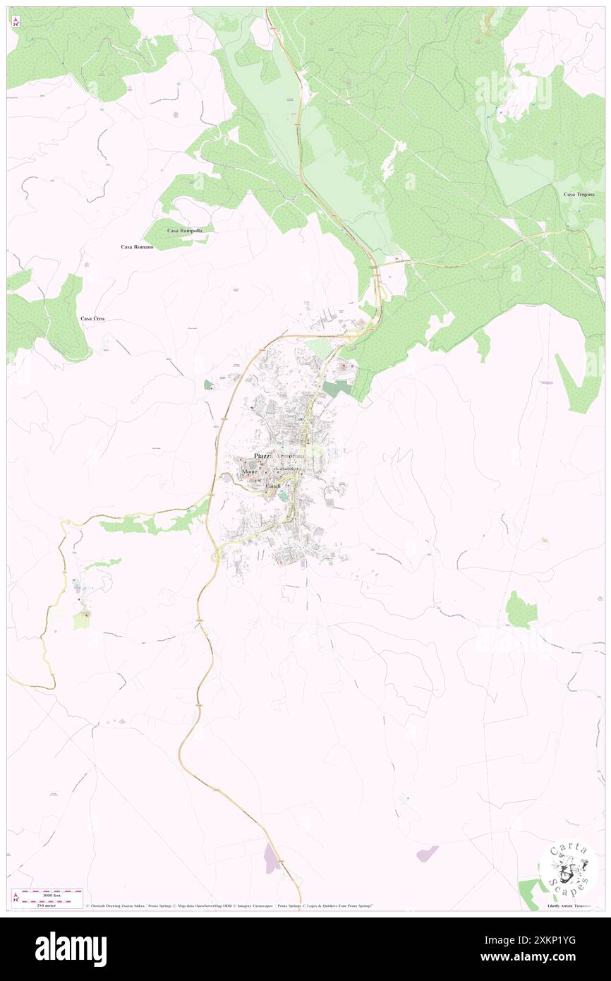 B&B Villa Casablanca, Enna, IT, Italia, Sicilia, N 37 23' 7'', N 14 22' 18'', MAP, Cartascapes Map pubblicata nel 2024. Esplora Cartascapes, una mappa che rivela i diversi paesaggi, culture ed ecosistemi della Terra. Viaggia attraverso il tempo e lo spazio, scoprendo l'interconnessione del passato, del presente e del futuro del nostro pianeta. Foto Stock