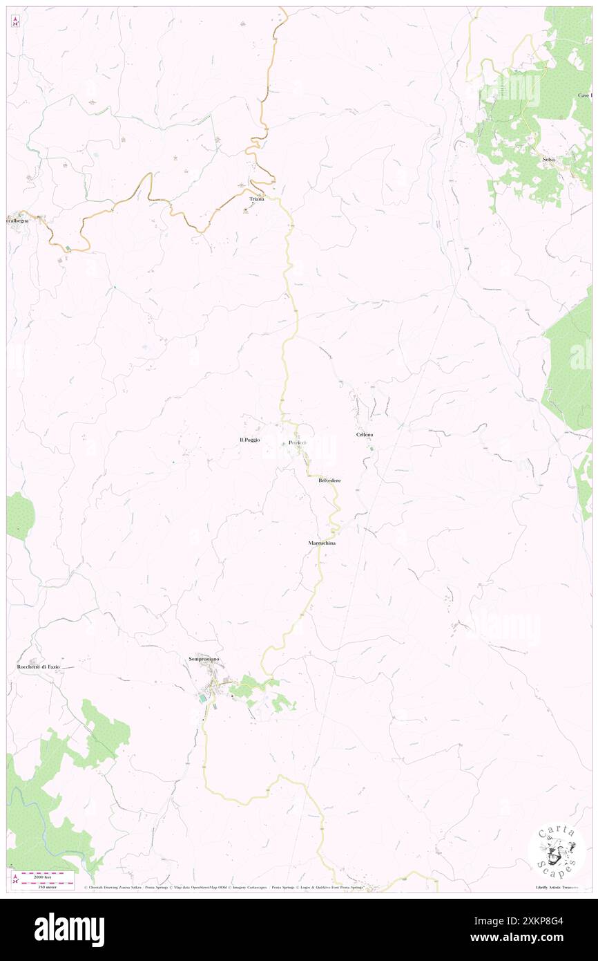 Petricci, Provincia di Grosseto, IT, Italia, Toscana, N 42 45' 25'', N 11 33' 24''', MAP, Cartascapes Map pubblicata nel 2024. Esplora Cartascapes, una mappa che rivela i diversi paesaggi, culture ed ecosistemi della Terra. Viaggia attraverso il tempo e lo spazio, scoprendo l'interconnessione del passato, del presente e del futuro del nostro pianeta. Foto Stock