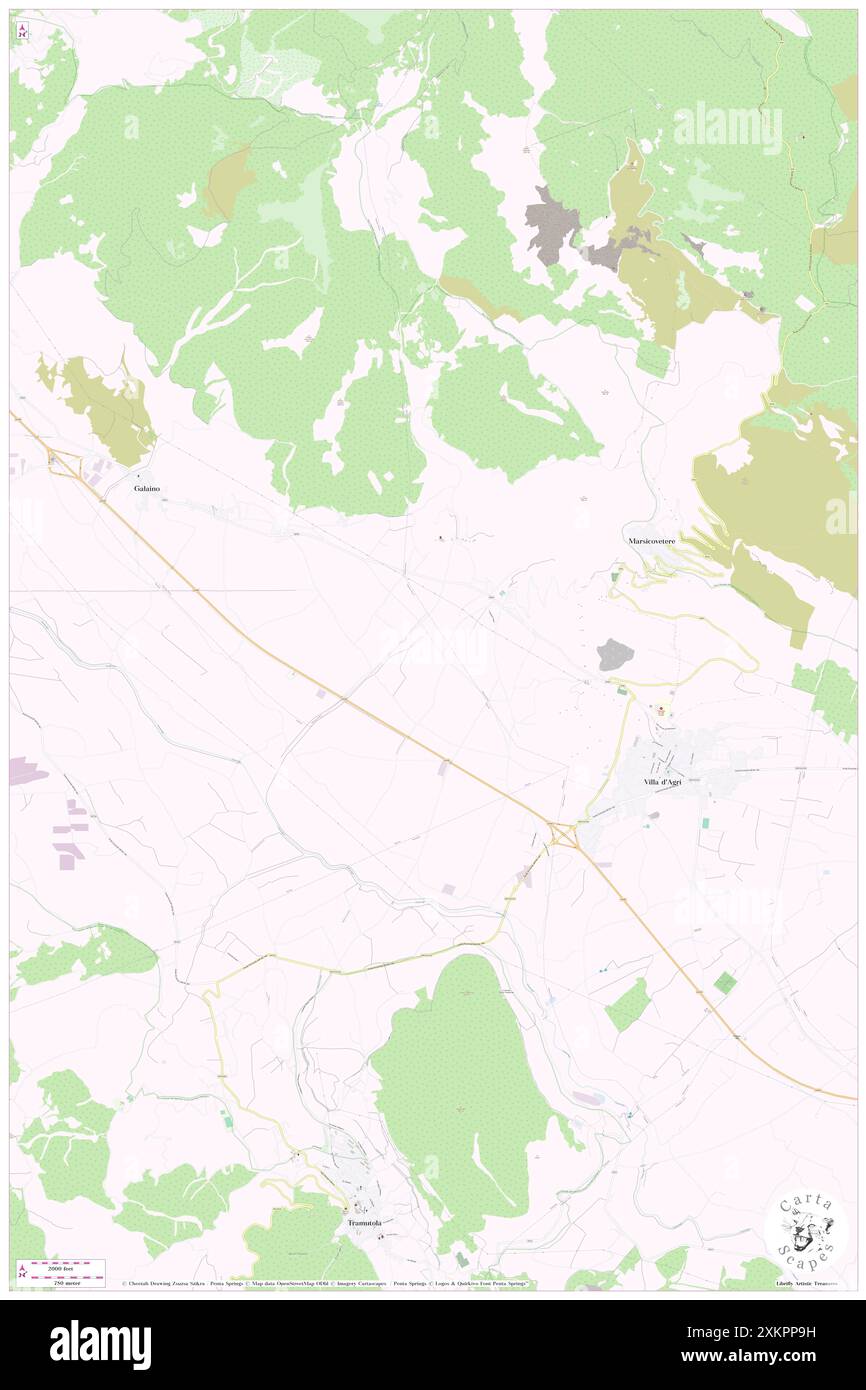 Spineto, Provincia di potenza, IT, Italia, Basilicate, N 40 22' 0'', N 15 47' 54'', MAP, Cartascapes Map pubblicata nel 2024. Esplora Cartascapes, una mappa che rivela i diversi paesaggi, culture ed ecosistemi della Terra. Viaggia attraverso il tempo e lo spazio, scoprendo l'interconnessione del passato, del presente e del futuro del nostro pianeta. Foto Stock