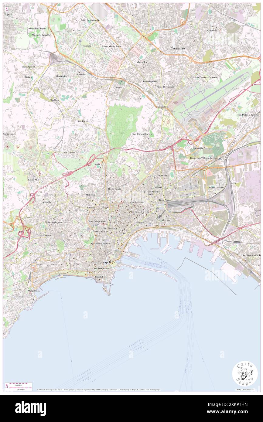 Madre, Napoli, IT, Italia, Campania, N 40 51' 18''', N 14 15' 30'', MAP, Cartascapes Map pubblicata nel 2024. Esplora Cartascapes, una mappa che rivela i diversi paesaggi, culture ed ecosistemi della Terra. Viaggia attraverso il tempo e lo spazio, scoprendo l'interconnessione del passato, del presente e del futuro del nostro pianeta. Foto Stock