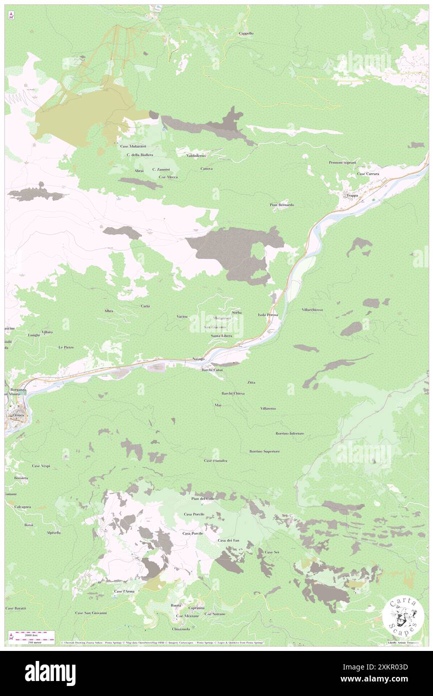 ECA Sud, Provincia di Cuneo, IT, Italia, Piemonte, N 44 9' 50'', N 7 57' 35'', MAP, Cartascapes Map pubblicata nel 2024. Esplora Cartascapes, una mappa che rivela i diversi paesaggi, culture ed ecosistemi della Terra. Viaggia attraverso il tempo e lo spazio, scoprendo l'interconnessione del passato, del presente e del futuro del nostro pianeta. Foto Stock