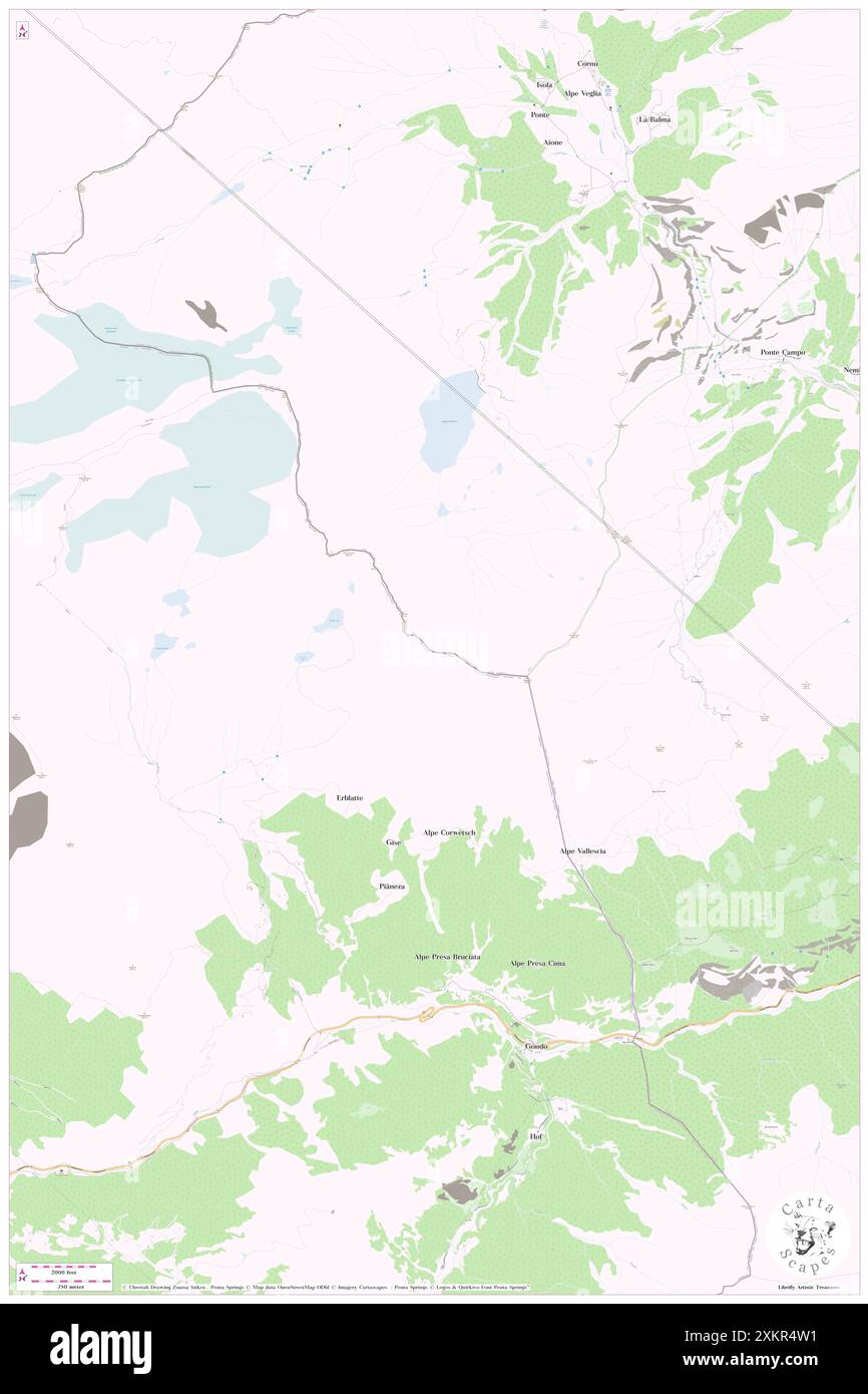 Carnera, passo, IT, Italia, N 46 13' 41'', N 8 7' 40'', mappa, Cartascapes Mappa pubblicata nel 2024. Esplora Cartascapes, una mappa che rivela i diversi paesaggi, culture ed ecosistemi della Terra. Viaggia attraverso il tempo e lo spazio, scoprendo l'interconnessione del passato, del presente e del futuro del nostro pianeta. Foto Stock