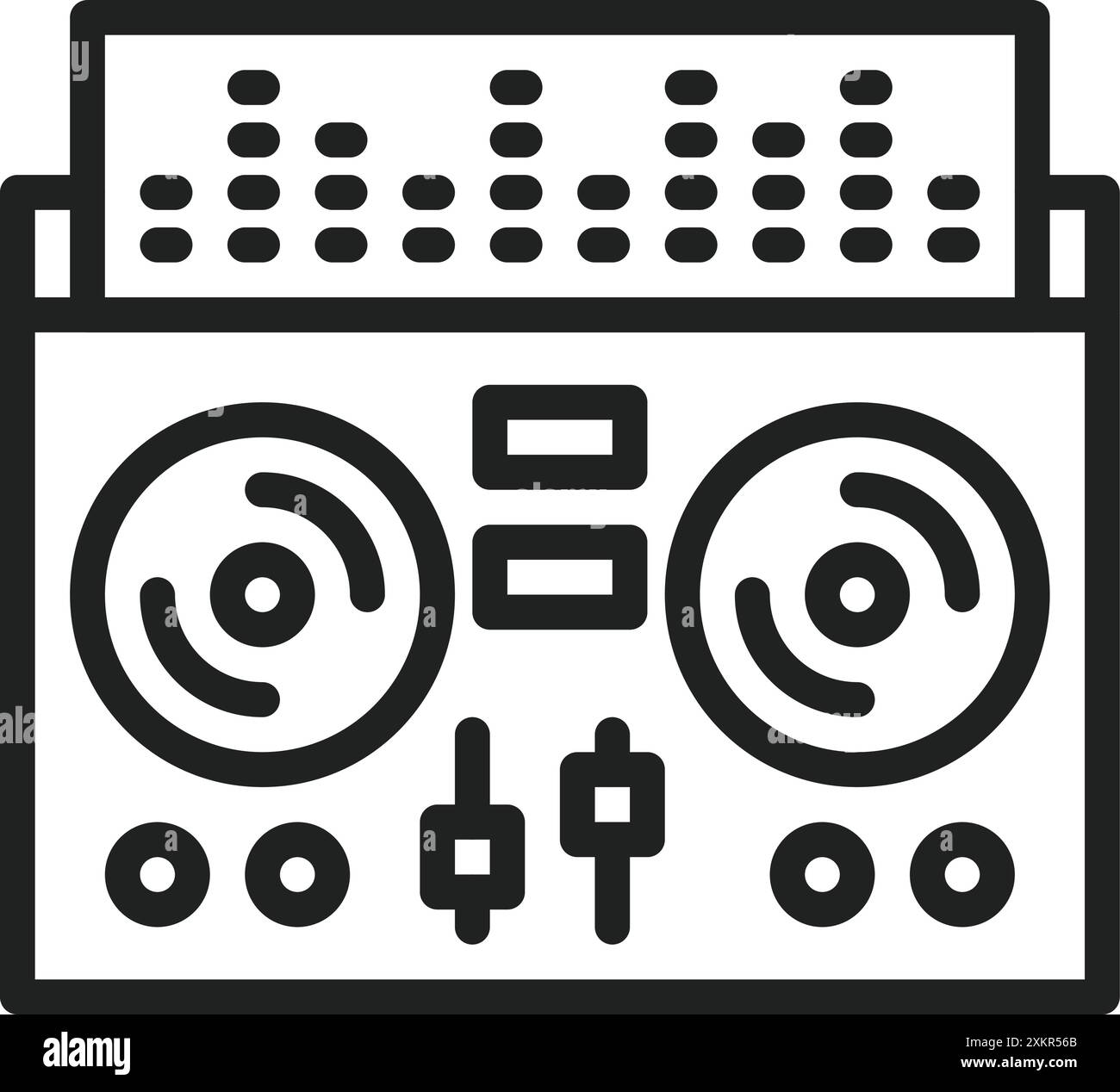 Immagine vettoriale icona DJ Mixer. Adatto per applicazioni mobili applicazioni Web e supporti di stampa. Illustrazione Vettoriale