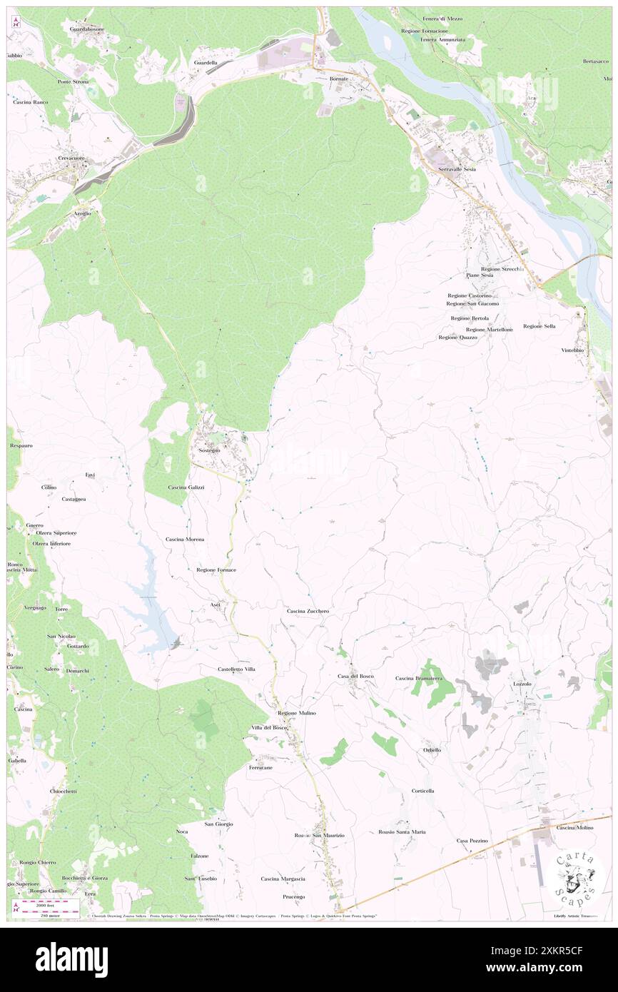 Sostegno, Provincia di biella, IT, Italia, Piemonte, N 45 39' 10'', N 8 16' 11'', MAP, Cartascapes Map pubblicata nel 2024. Esplora Cartascapes, una mappa che rivela i diversi paesaggi, culture ed ecosistemi della Terra. Viaggia attraverso il tempo e lo spazio, scoprendo l'interconnessione del passato, del presente e del futuro del nostro pianeta. Foto Stock