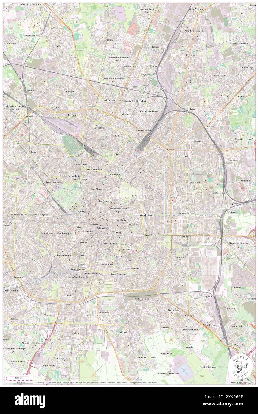 Giardini porta Venezia, Città metropolitana di Milano, IT, Italia, Lombardia, N 45 28' 26'', N 9 12' 2'', mappa, Cartascapes Mappa pubblicata nel 2024. Esplora Cartascapes, una mappa che rivela i diversi paesaggi, culture ed ecosistemi della Terra. Viaggia attraverso il tempo e lo spazio, scoprendo l'interconnessione del passato, del presente e del futuro del nostro pianeta. Foto Stock