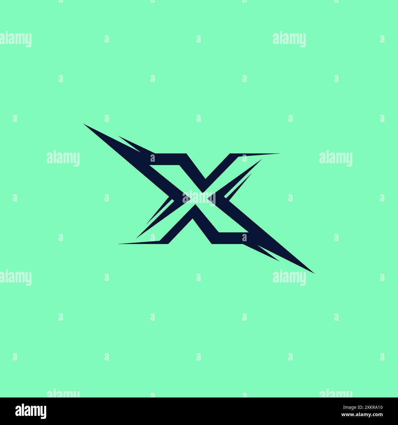 Design vettoriale con logo X. Logo Letter X Abstract Illustrazione Vettoriale