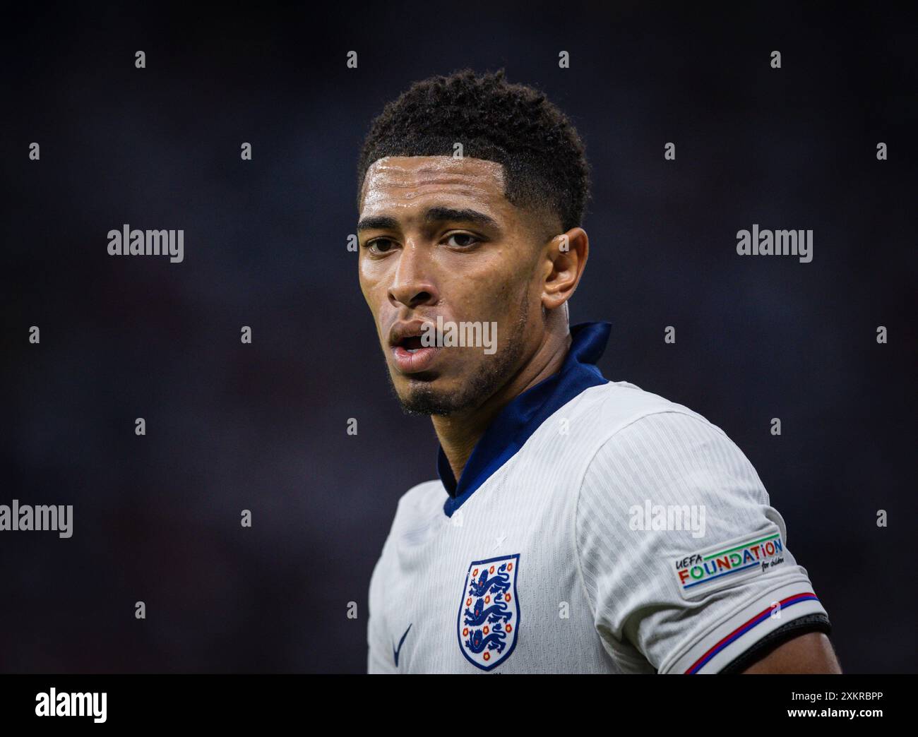 Berlino, Germania. 14 luglio 2024. Jude Bellingham (ENG) Spagna - Inghilterra spagnolo - Inghilterra 14.07.2024 Copyright (nur für journalistische Zwecke) di : Foto Stock