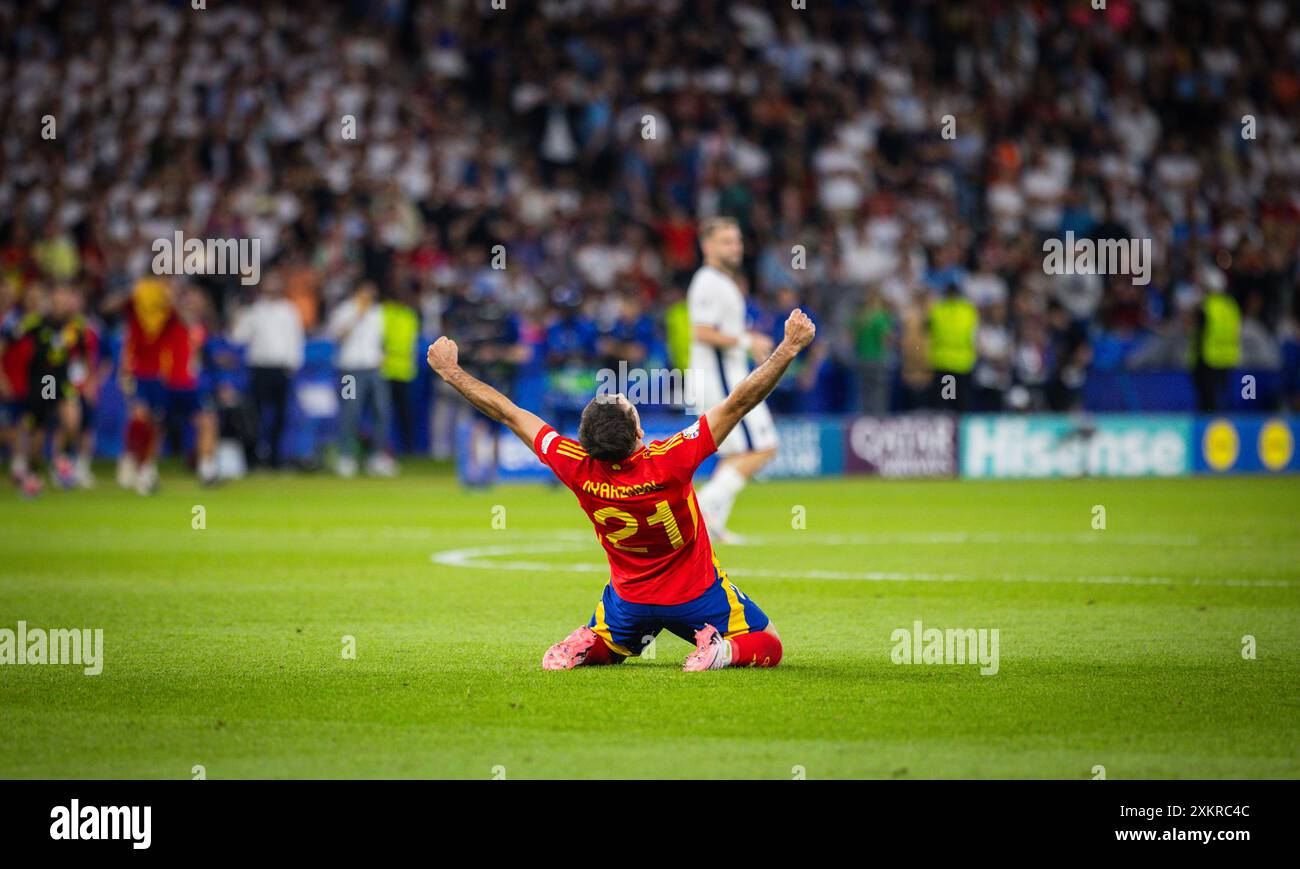 Berlino, Germania. 14 luglio 2024. Mikel Oyarzabal (ESP) Spagna - Inghilterra spagnolo - Inghilterra 14.07.2024 Copyright (nur für journalistische Zwecke) di : Foto Stock