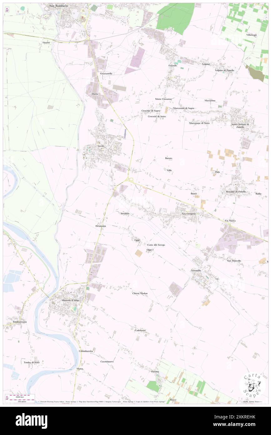 San Gregorio, Provincia di Verona, IT, Italia, Veneto, N 45 20' 34'', N 11 17' 57'', MAP, Cartascapes Map pubblicata nel 2024. Esplora Cartascapes, una mappa che rivela i diversi paesaggi, culture ed ecosistemi della Terra. Viaggia attraverso il tempo e lo spazio, scoprendo l'interconnessione del passato, del presente e del futuro del nostro pianeta. Foto Stock