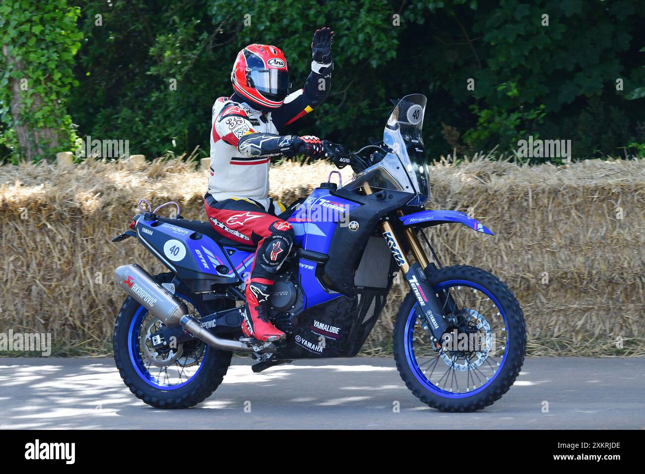 Randy Mamola, Yamaha XTZ850TRX, Off Road e Dirt Motorbikes, una selezione di moto adatte a qualsiasi destinazione; ovali di superficie sciolta, piste fangose, deserto Foto Stock
