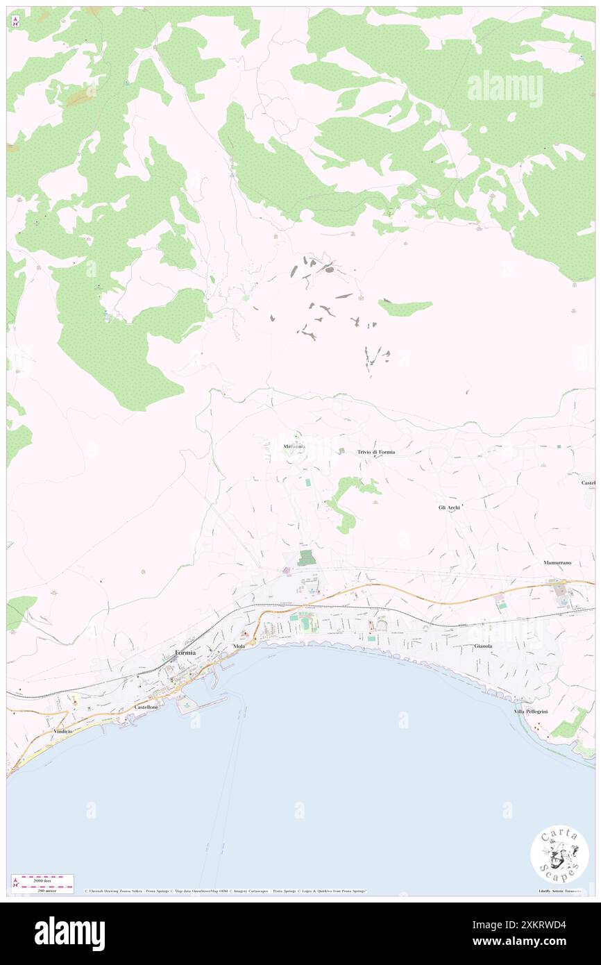 Maranola-Trivio, Provincia di Latina, IT, Italia, Lazio, N 41 17' 6'', N 13 37' 39'', MAP, Cartascapes Map pubblicata nel 2024. Esplora Cartascapes, una mappa che rivela i diversi paesaggi, culture ed ecosistemi della Terra. Viaggia attraverso il tempo e lo spazio, scoprendo l'interconnessione del passato, del presente e del futuro del nostro pianeta. Foto Stock