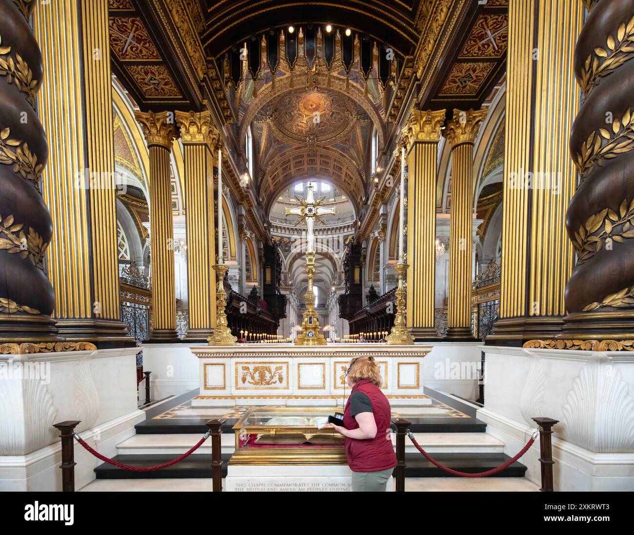 American Memorial Chapel, St Paul's Cathedral, Londra, Regno Unito Foto Stock