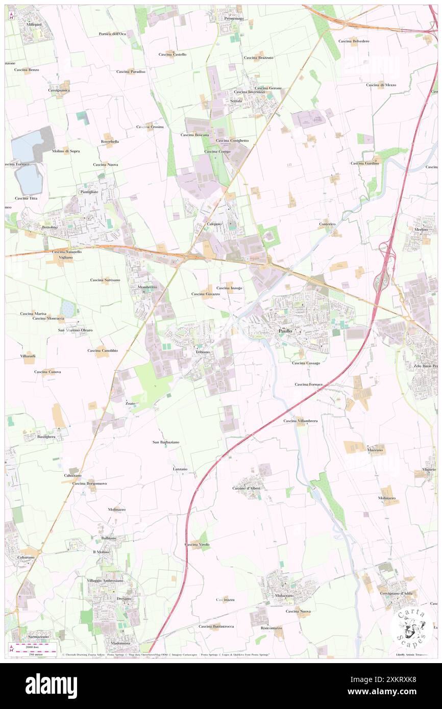 Colatore Addetta, IT, Italia, Lombardia, N 45 25' 0'', N 9 22' 59'', mappa, Cartascapes Mappa pubblicata nel 2024. Esplora Cartascapes, una mappa che rivela i diversi paesaggi, culture ed ecosistemi della Terra. Viaggia attraverso il tempo e lo spazio, scoprendo l'interconnessione del passato, del presente e del futuro del nostro pianeta. Foto Stock