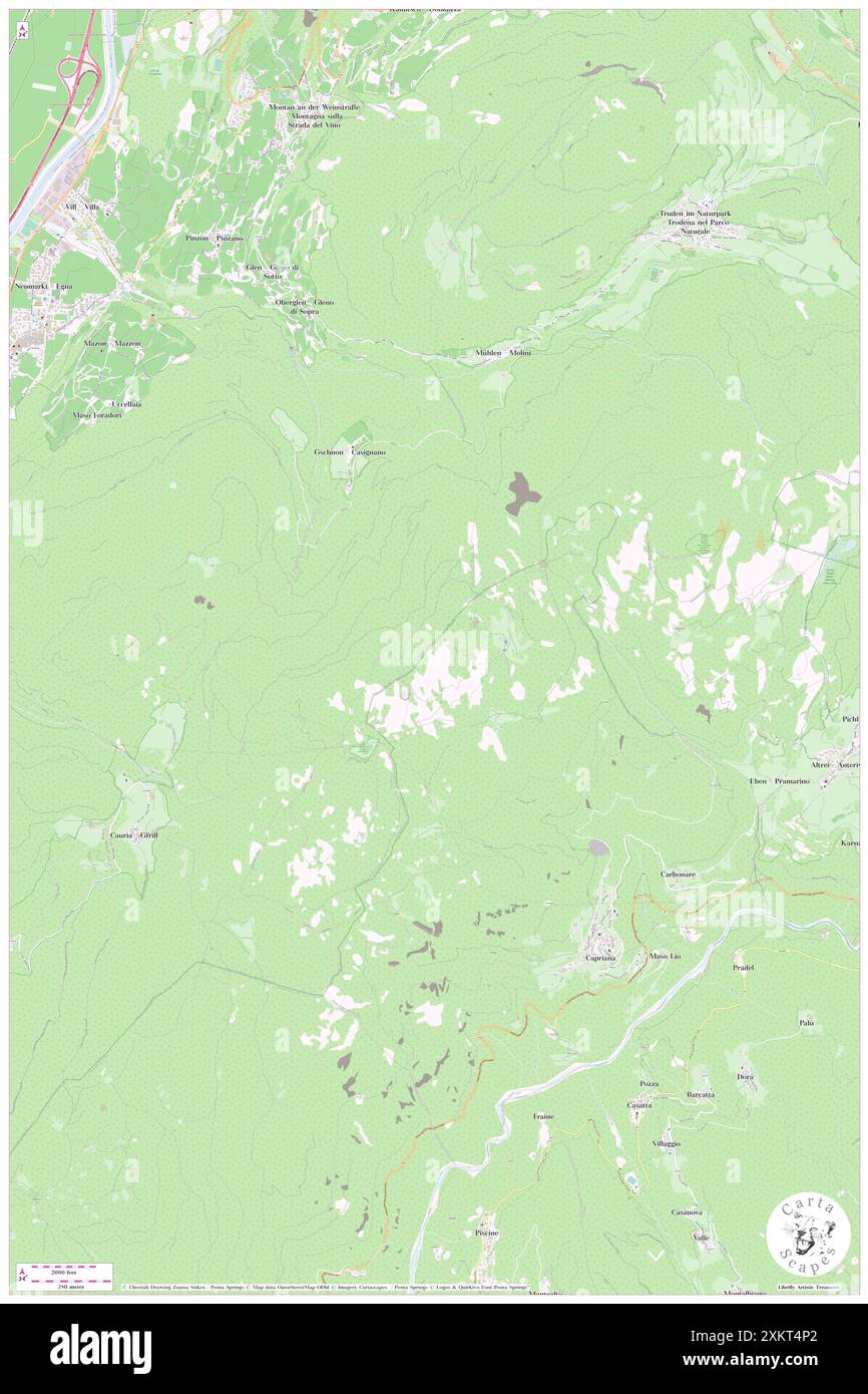 Monte Corno, Provincia autonoma di Trento, IT, Italia, Trentino-alto Adige, N 46 17' 12'', N 11 19' 8''', mappa, Cartascapes Mappa pubblicata nel 2024. Esplora Cartascapes, una mappa che rivela i diversi paesaggi, culture ed ecosistemi della Terra. Viaggia attraverso il tempo e lo spazio, scoprendo l'interconnessione del passato, del presente e del futuro del nostro pianeta. Foto Stock