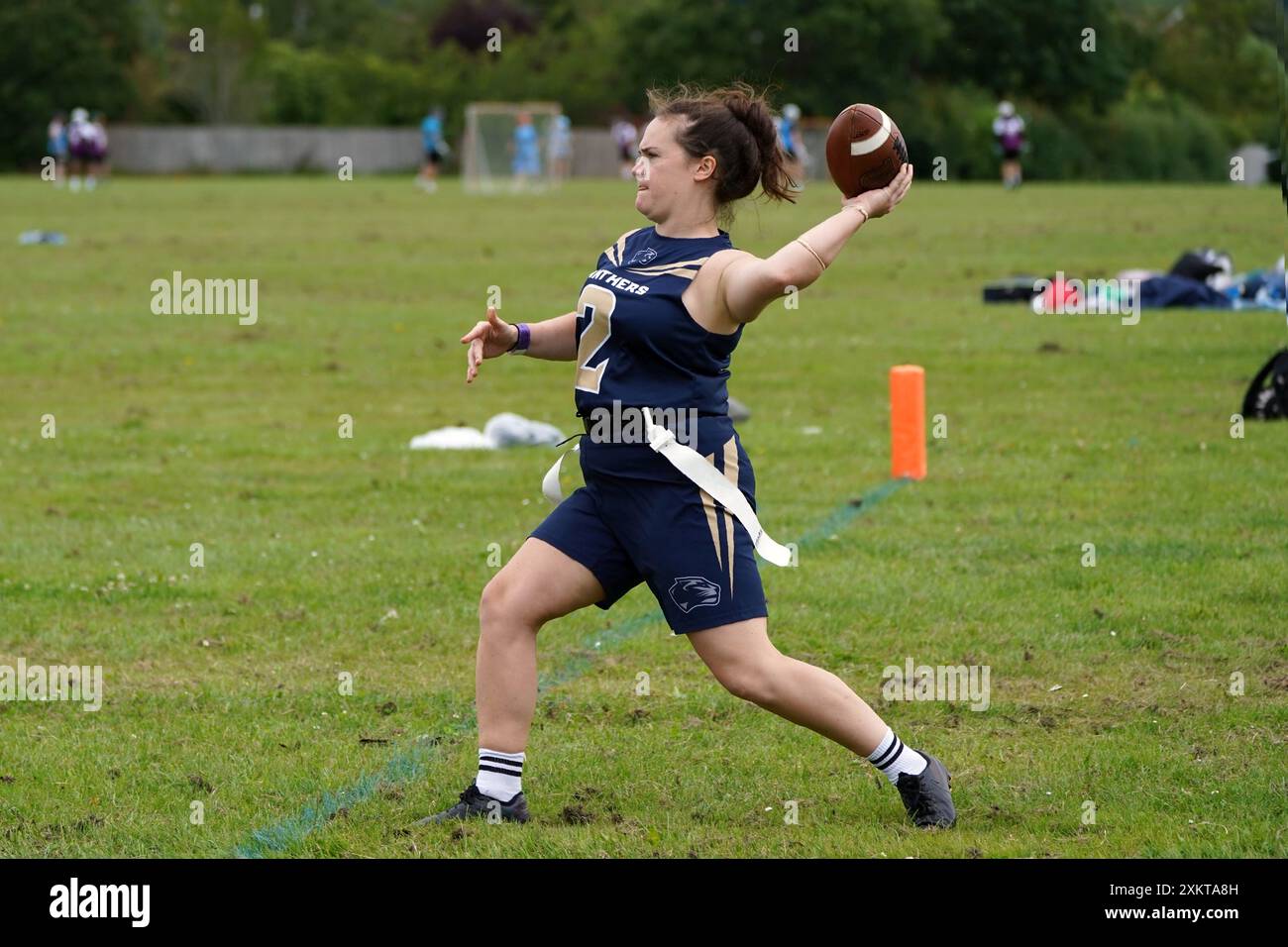 Torneo di bandiera FlagaPalooza al Cheltenham 7s Festival - South Dublin Panthers Foto Stock