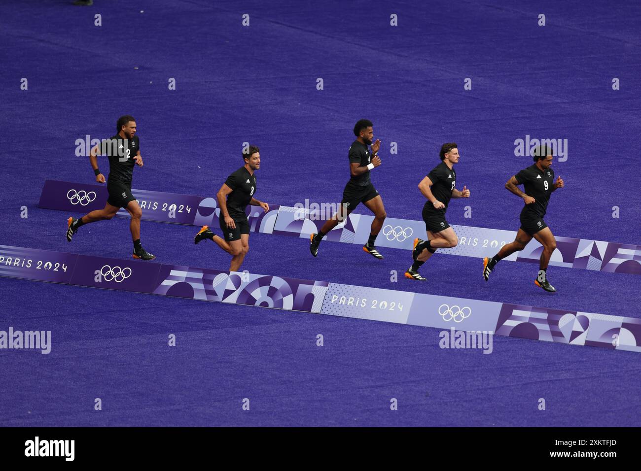 Julien Mattia/le Pictorium - Rugby 7s - Parigi 2024 - nuova Zelanda, Giappone. 24 luglio 2024. Francia/Senna Saint Denis/Parigi - Men's Pool A/Rugby Seven: New Zeland VS Giappone alle Olimpiadi estive di Parigi 2024, Stade de France, Saint Denis, Francia, 24 luglio, 2024 crediti: LE PICTORIUM/Alamy Live News Foto Stock