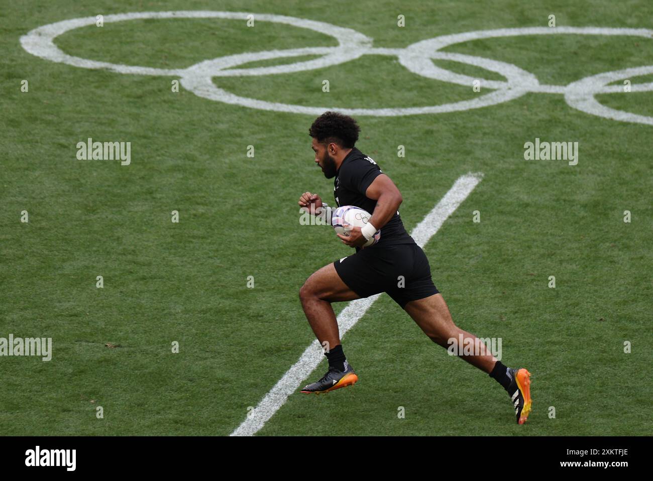 Julien Mattia/le Pictorium - Rugby 7s - Parigi 2024 - nuova Zelanda, Giappone. 24 luglio 2024. Francia/Senna Saint Denis/Parigi - Men's Pool A/Rugby Seven: New Zeland VS Giappone alle Olimpiadi estive di Parigi 2024, Stade de France, Saint Denis, Francia, 24 luglio, 2024 crediti: LE PICTORIUM/Alamy Live News Foto Stock