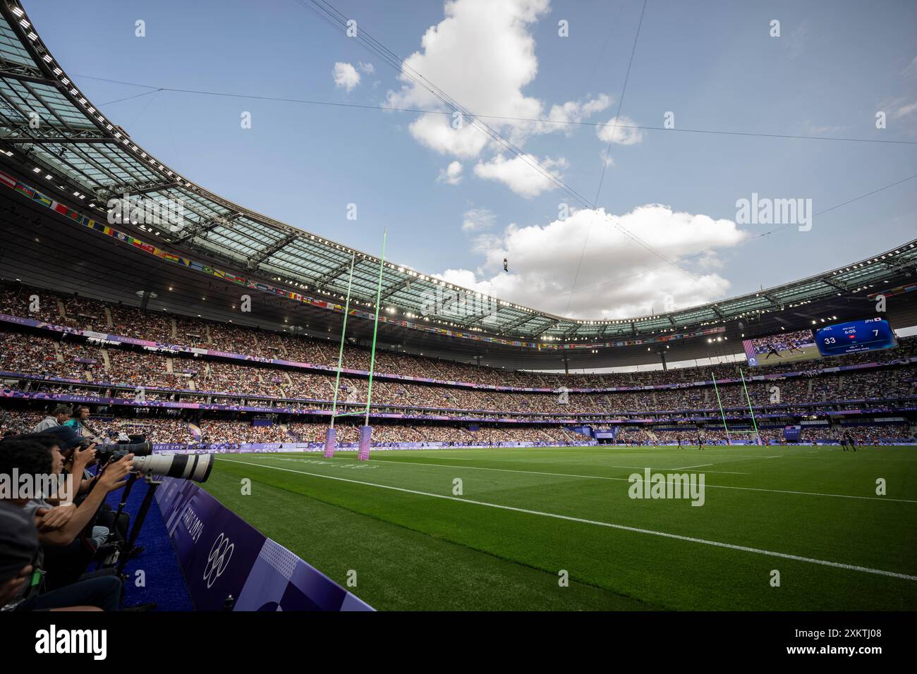 Parigi, Francia. 24 luglio 2024. Partita DI RUGBY Sevens : Vista generale dello Stadio Stade de France durante i giochi olimpici estivi del 2024, Parigi 2024, Parigi, Francia il 24 luglio 2024. Foto di Eliot Blondet/ABACAPRESS. COM credito: Abaca Press/Alamy Live News Foto Stock