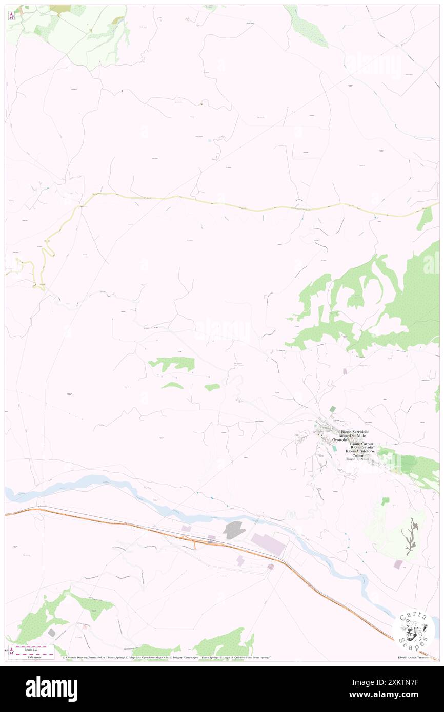 C.de Monte San Vito / Tratturo / Spuntone, Provincia di Matera, IT, Italia, Basilicate, N 40 37' 11'', N 16 21' 15'', MAP, Cartascapes Map pubblicata nel 2024. Esplora Cartascapes, una mappa che rivela i diversi paesaggi, culture ed ecosistemi della Terra. Viaggia attraverso il tempo e lo spazio, scoprendo l'interconnessione del passato, del presente e del futuro del nostro pianeta. Foto Stock