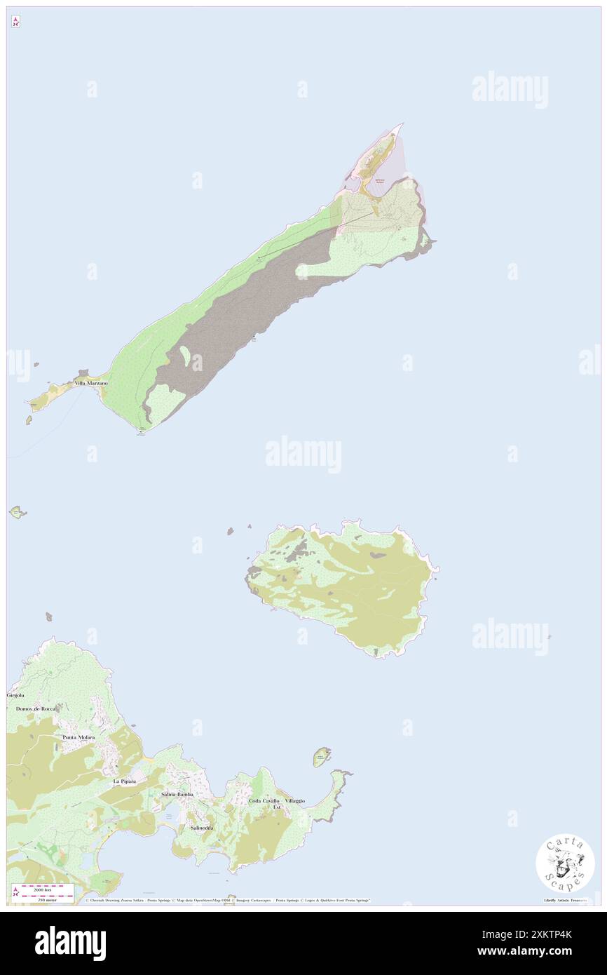 Area marina protetta di Tavalora - Punta coda, Provincia di Sassari, IT, Italia, Sardegna, N 40 53' 5'', N 9 43' 12'', MAP, Cartascapes Map pubblicata nel 2024. Esplora Cartascapes, una mappa che rivela i diversi paesaggi, culture ed ecosistemi della Terra. Viaggia attraverso il tempo e lo spazio, scoprendo l'interconnessione del passato, del presente e del futuro del nostro pianeta. Foto Stock