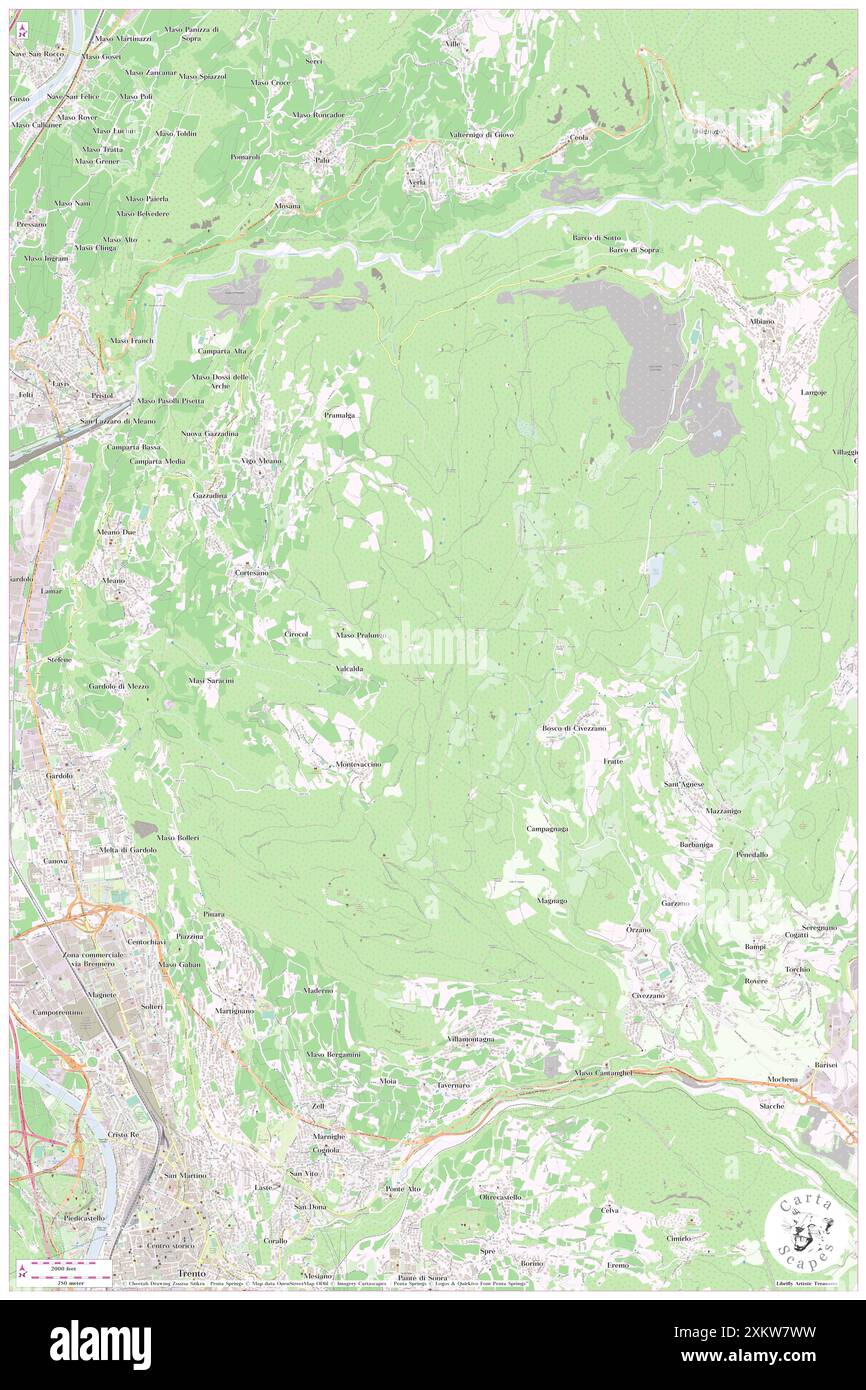 Monte Corno, Provincia autonoma di Trento, IT, Italia, Trentino-alto Adige, N 46 7' 4'', N 11 9' 16'', mappa, Cartascapes Mappa pubblicata nel 2024. Esplora Cartascapes, una mappa che rivela i diversi paesaggi, culture ed ecosistemi della Terra. Viaggia attraverso il tempo e lo spazio, scoprendo l'interconnessione del passato, del presente e del futuro del nostro pianeta. Foto Stock