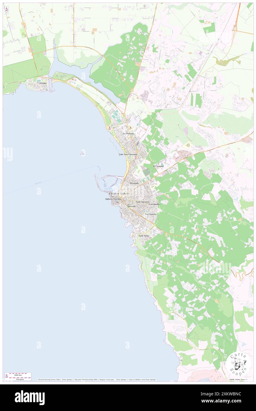 BandB L India Vittorio, Provincia di Sassari, IT, Italia, Sardegna, N 40 33' 37'', N 8 19' 7'', MAP, Cartascapes Map pubblicata nel 2024. Esplora Cartascapes, una mappa che rivela i diversi paesaggi, culture ed ecosistemi della Terra. Viaggia attraverso il tempo e lo spazio, scoprendo l'interconnessione del passato, del presente e del futuro del nostro pianeta. Foto Stock