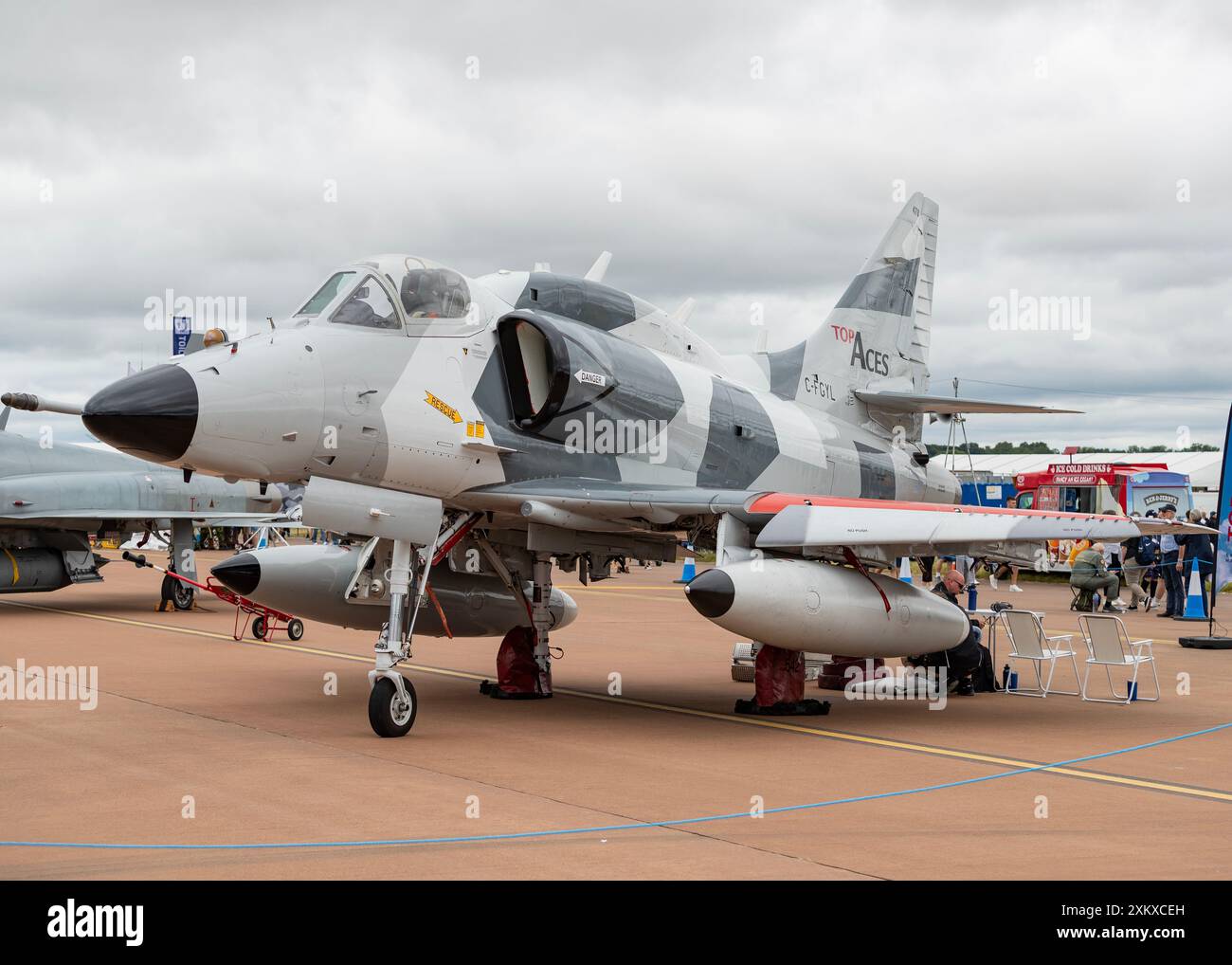 A-4 Skyhawk, Royal International Air Tattoo (RIAT) 2024, Fairford, Gloucestershire, Regno Unito Foto Stock