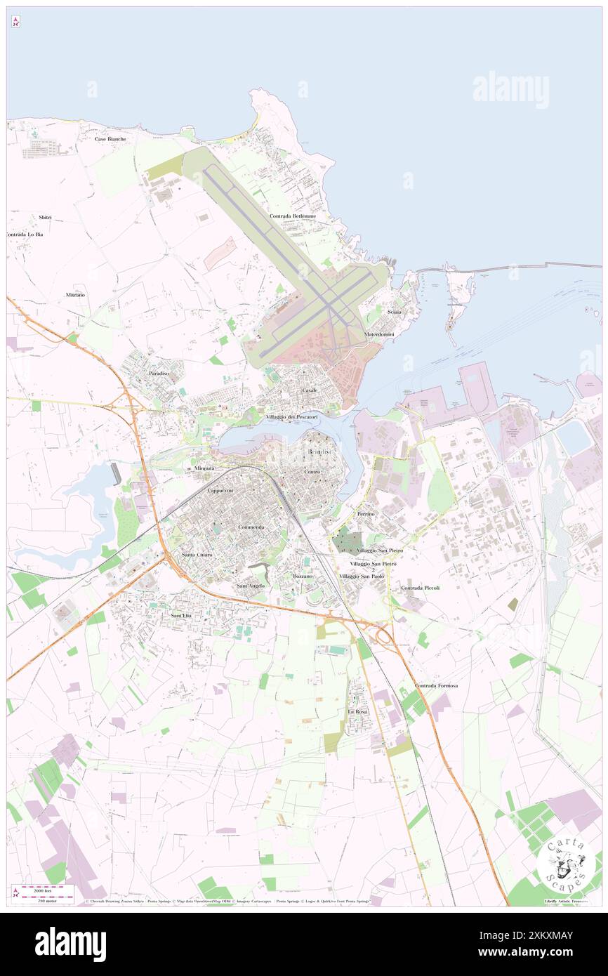 San Giovanni al Sepolcro, Provincia di Brindisi, IT, Italia, Puglia, N 40 38' 19'', N 17 56' 34'', MAP, Cartascapes Map pubblicata nel 2024. Esplora Cartascapes, una mappa che rivela i diversi paesaggi, culture ed ecosistemi della Terra. Viaggia attraverso il tempo e lo spazio, scoprendo l'interconnessione del passato, del presente e del futuro del nostro pianeta. Foto Stock