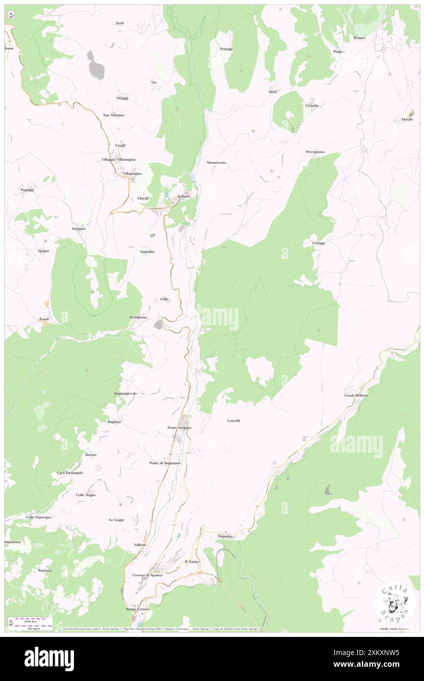 Torrente Argentina, , IT, Italia, Umbria, N 42 52' 0'', N 12 55' 59'', MAP, Cartascapes Map pubblicata nel 2024. Esplora Cartascapes, una mappa che rivela i diversi paesaggi, culture ed ecosistemi della Terra. Viaggia attraverso il tempo e lo spazio, scoprendo l'interconnessione del passato, del presente e del futuro del nostro pianeta. Foto Stock